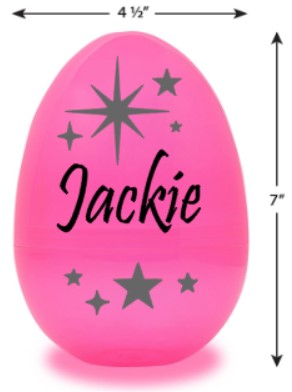 Personalised 7 Inch Egg Name & Stars