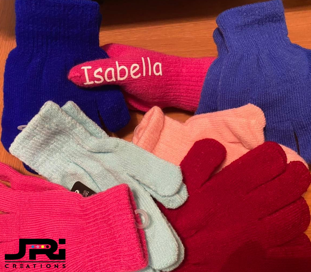 Personalised Name Gloves Adult/Teen One Size