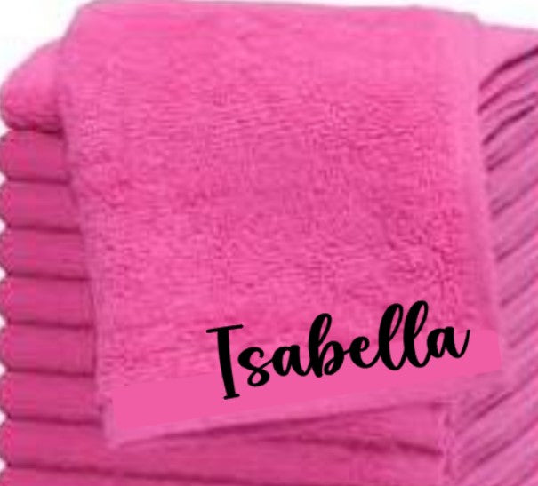 Personalised Facecloth With Printed Name's 2 Pack