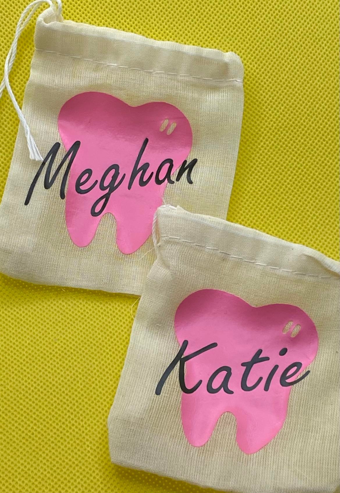 Personalised Small Muslin Tooth Fairy Bag