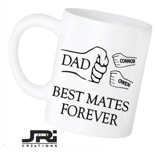 Printed Mug Fist Pump Best Mates Forever Father's Day