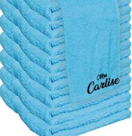 Personalised Printed Mr & Mrs Facecloth 2 Pack