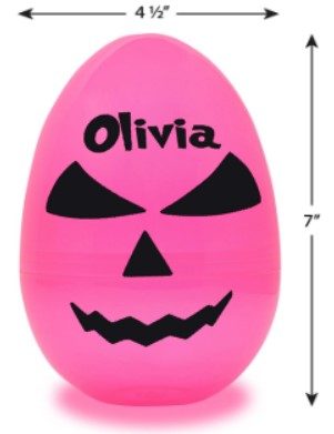 Personalised 7 Inch Halloween Egg Pumpkin