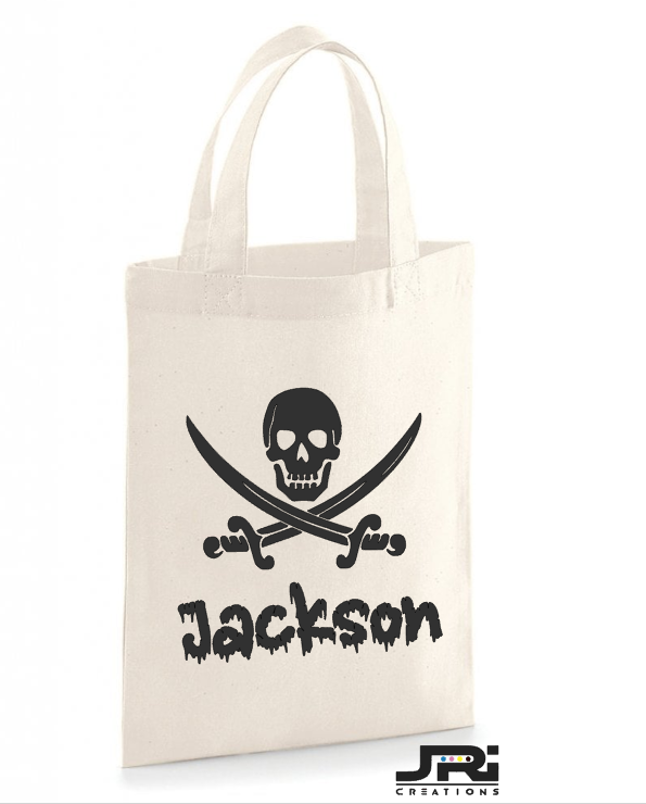 Personalised Halloween Mini Trick Or Treat Bag Pirate