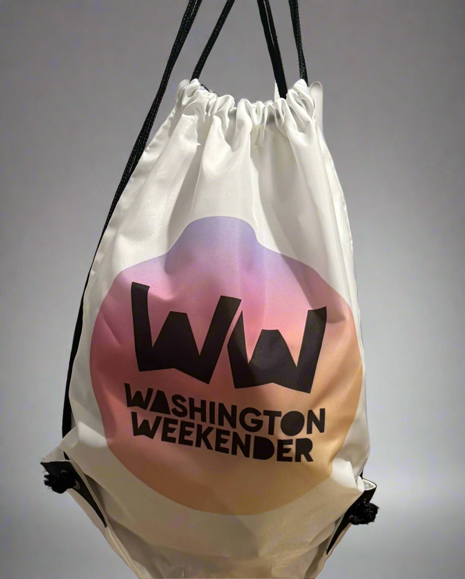 **Washington Weekender Official Only Event Merchandise** Printed Drawstring Bag