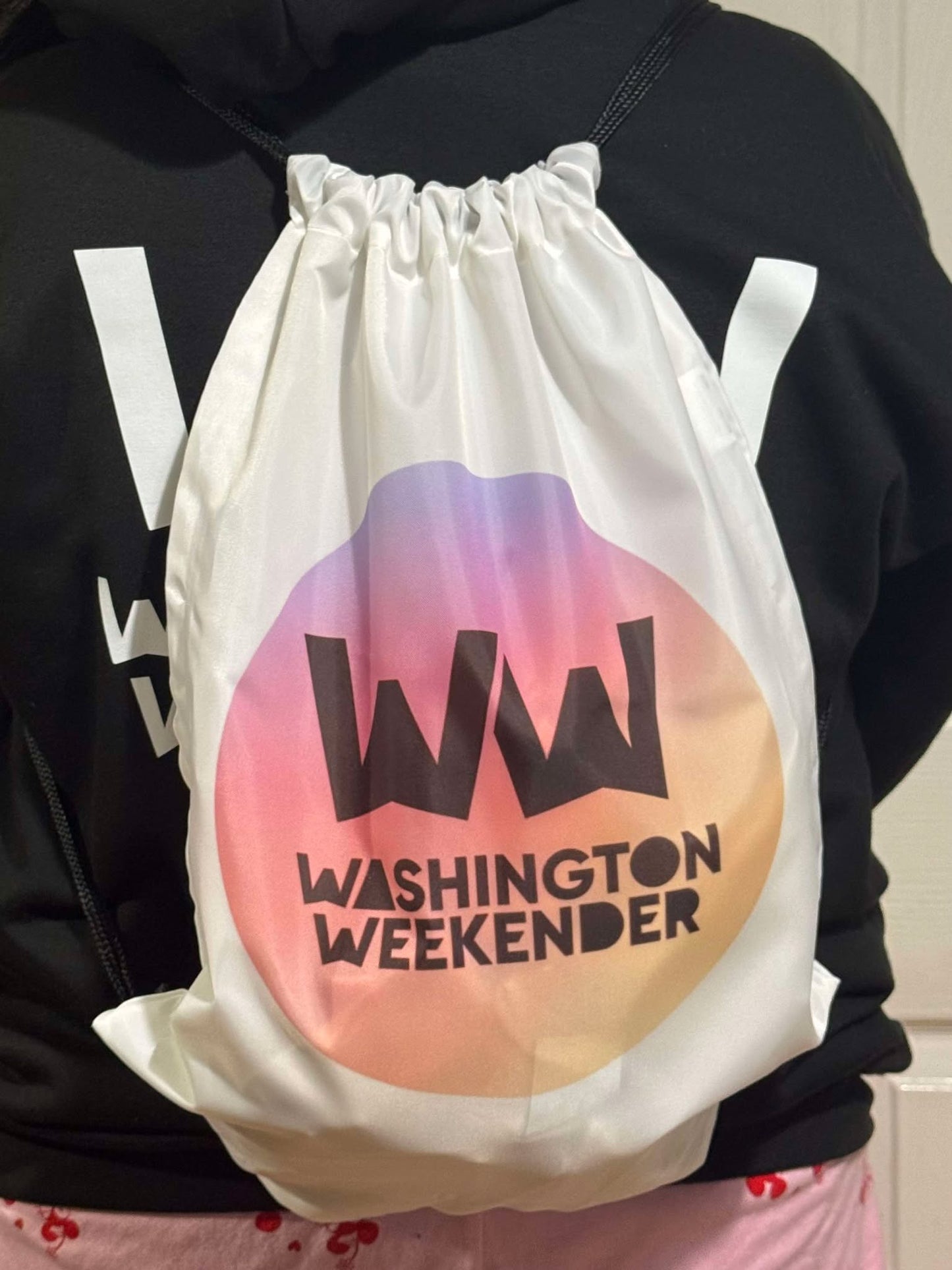 Washington Weekender Official Merchandise Printed Drawstring Bag