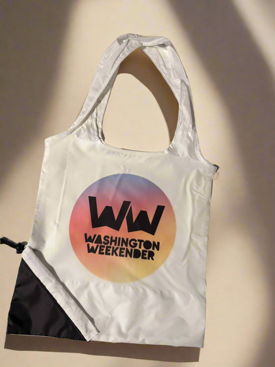 Washington Weekender Official Merchandise Printed Compact Shopper White
