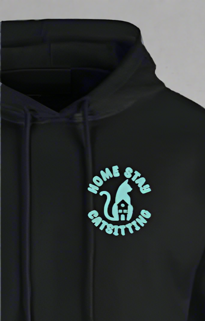 Business Home Stay Catsitting Black Hoodie