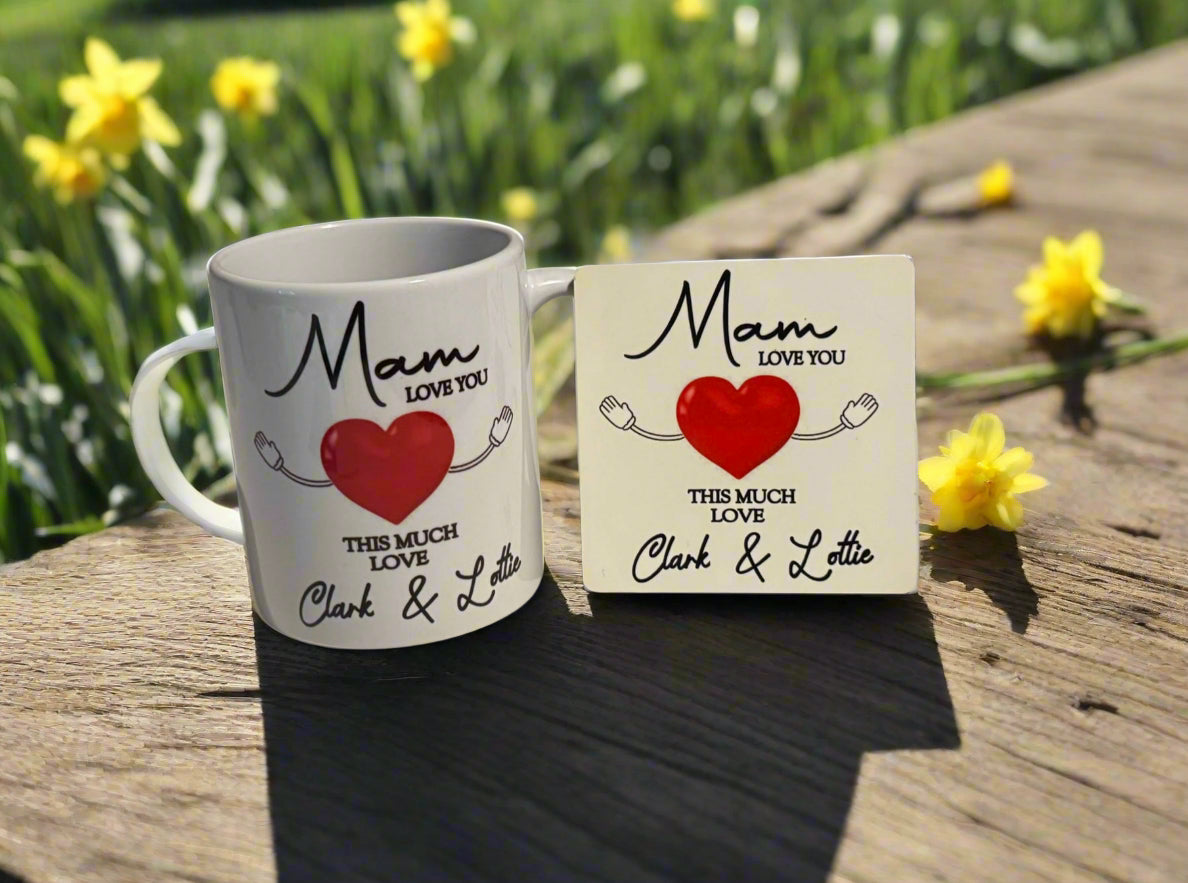 Printed Mother's Day Special Cup & Coaster Love You This Much