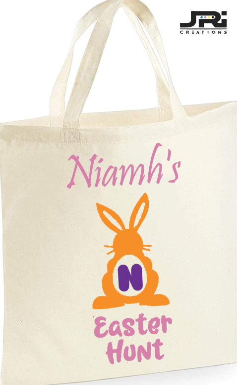 Personalised Initial / Name Egg Hunt Tote Bag