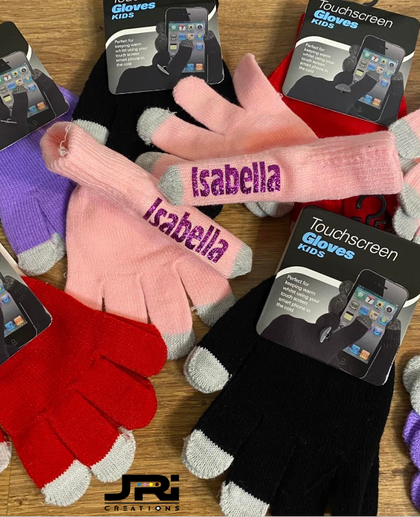 Personalised Name Gloves Kids Touch Screen
