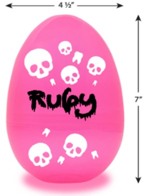 Personalised 7 Inch Halloween Egg Skulls