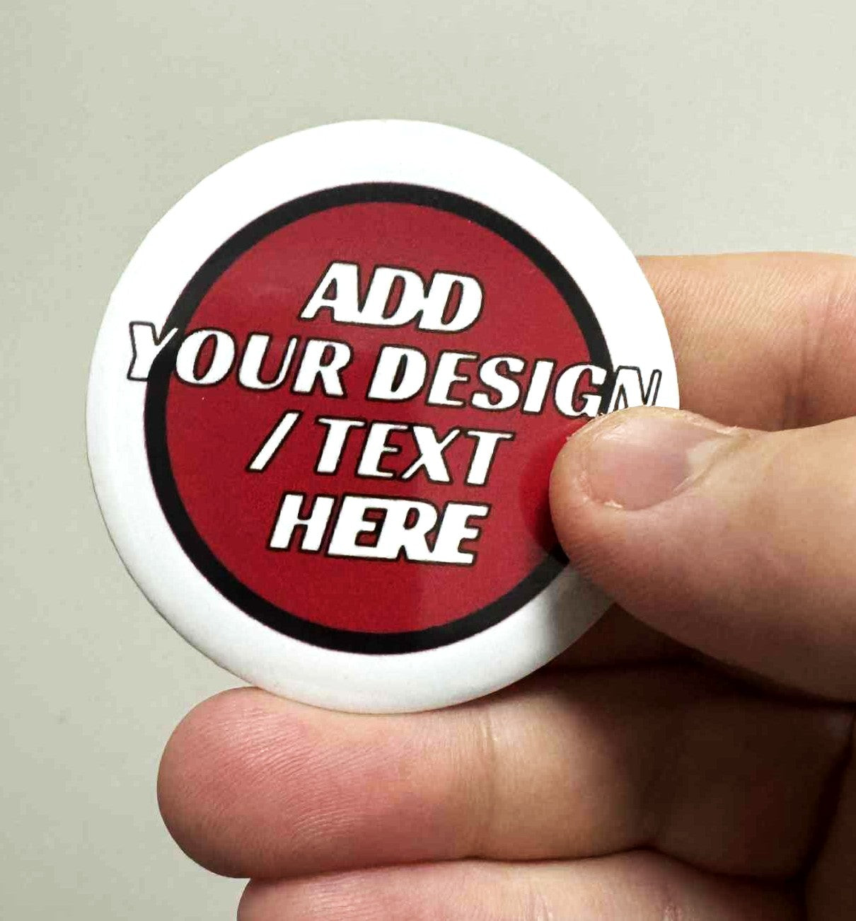 Personalised Photo Round 58mm Badge 2.25" Any Design / Any Text
