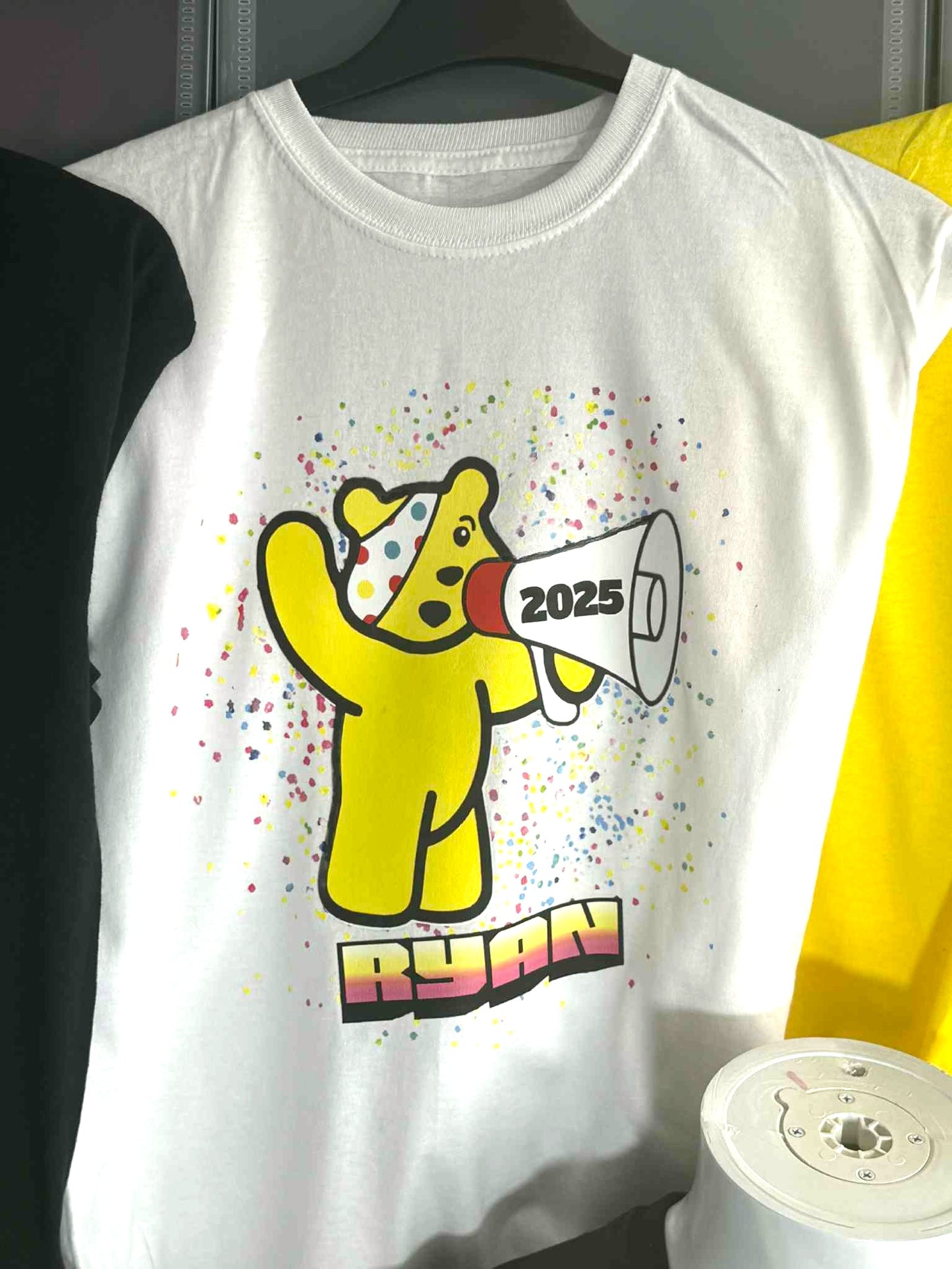 Personalised Kids/Adult T-Shirt Children In Need ( 2025 Pudsey Spots )