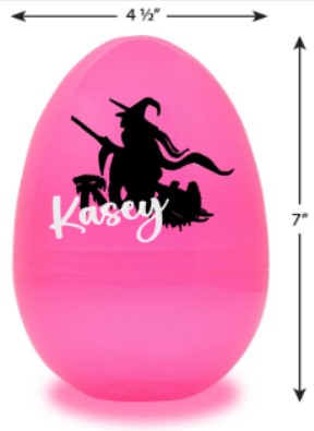Personalised 7 Inch Halloween Egg Witch