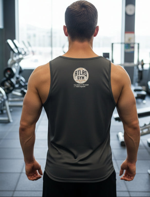 Adult Cool Gym Tank Top Breathable Vest ( Charcoal )🏋️♂️
