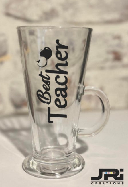 Vinyl Latte Glass Best Teacher
