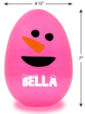 Personalised 7 Inch Christmas Egg Snowman