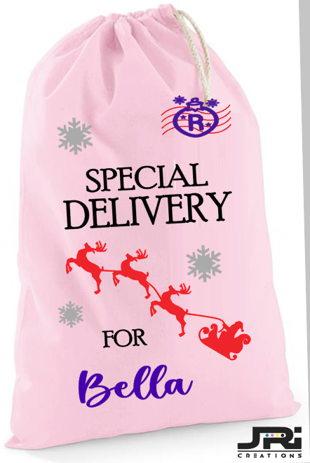 Personalised X/Large Special Delivery Christmas Sack 49x75cm