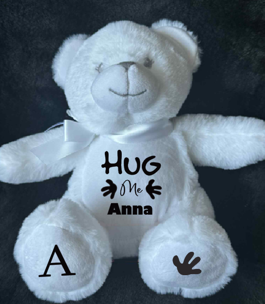 Personalised Soft Toy Plush Mumbles Print Me Teddy Bear, 💫 Hug Me Keep Sake Teddy