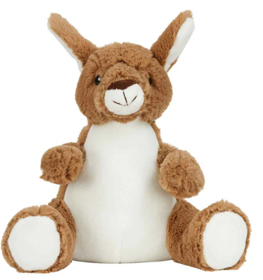 Personalised Soft Toy Plush Mumbles Print Me Teddy Bear, Printed Design Your Own 🖼️ Kangaroo