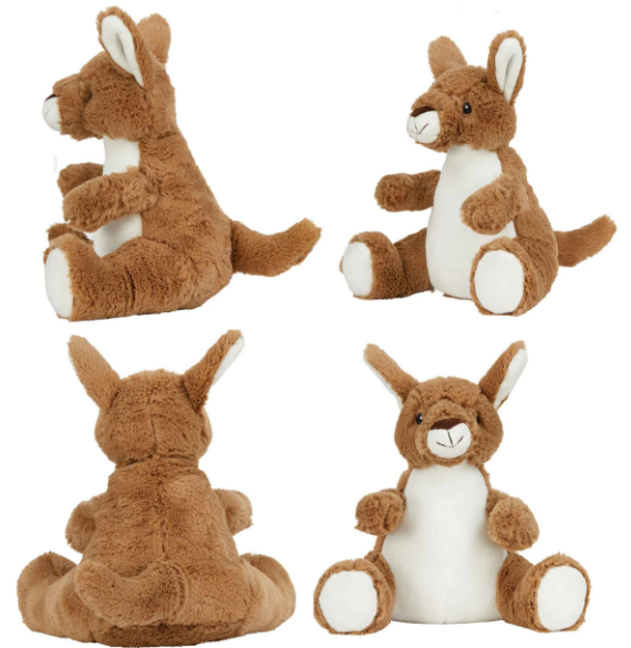 Personalised Soft Toy Plush Mumbles Print Me Teddy Bear, Printed Design Your Own 🖼️ Kangaroo