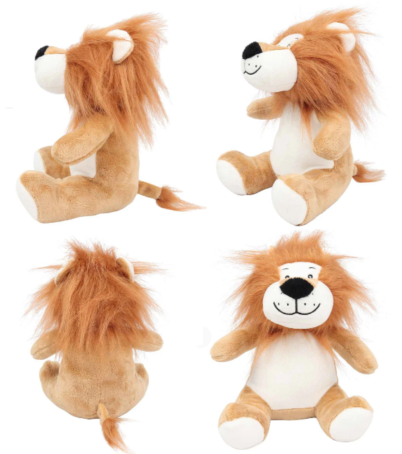 Personalised Soft Toy Plush Mumbles Print Me Teddy Bear, Printed Design Your Own 🖼️ Lion