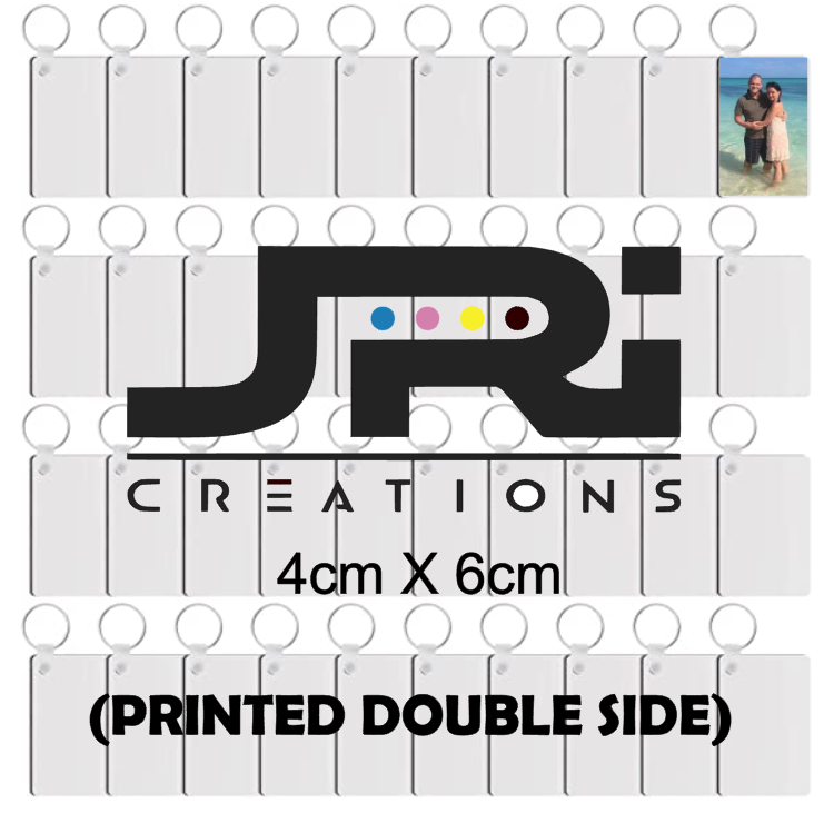 Printed Thank You Teacher Key Ring Apple Design