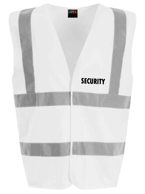 Hi-Viz Vest Waistcoat Security Front & Back Print