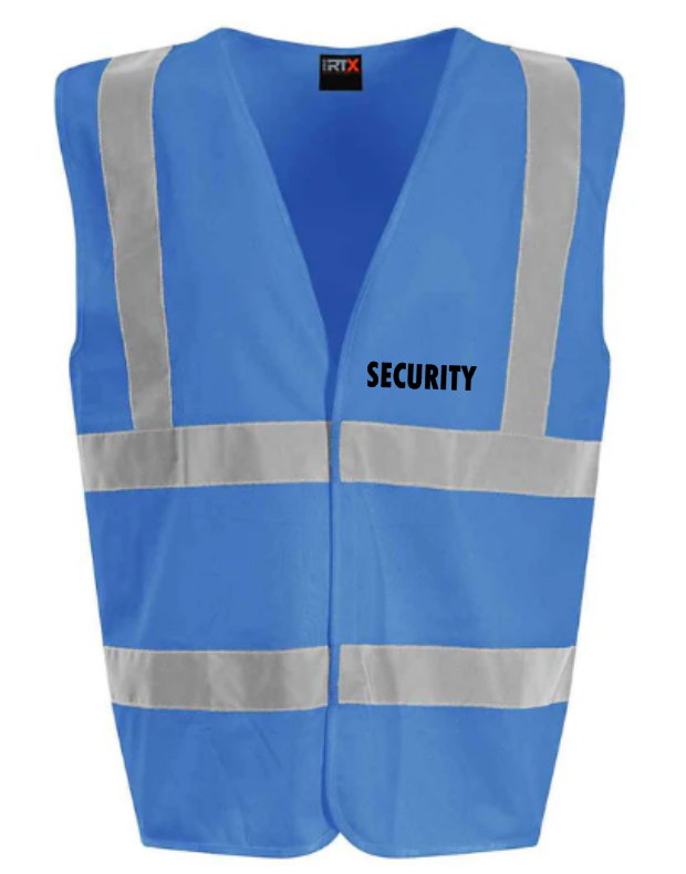 Hi-Viz Vest Waistcoat Security Front & Back Print