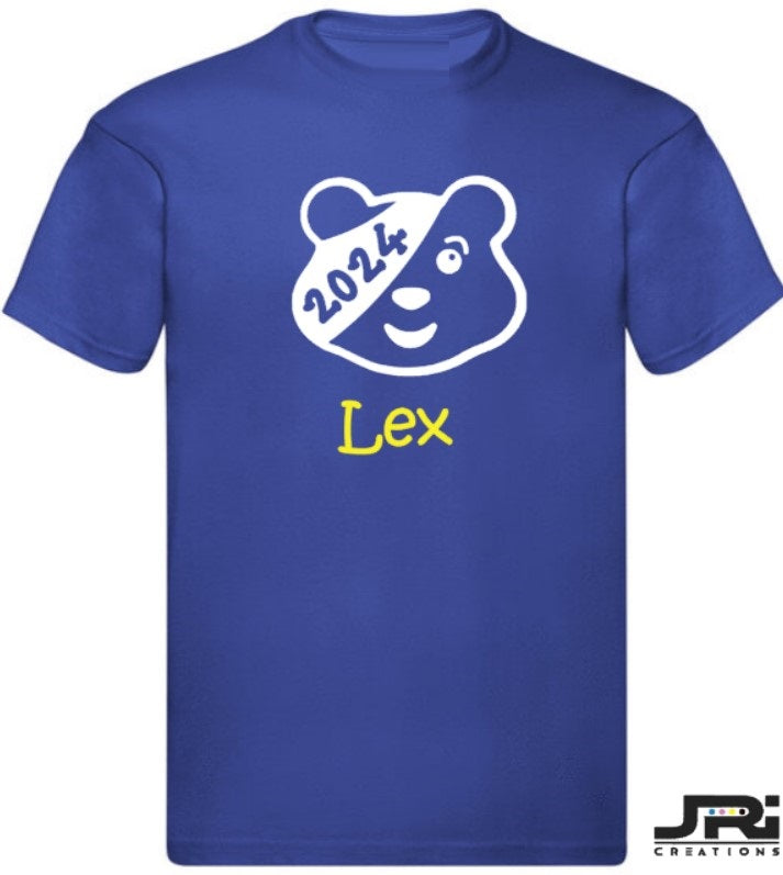 Personalised Kids/Adult T-Shirt Children In Need (Head Design)