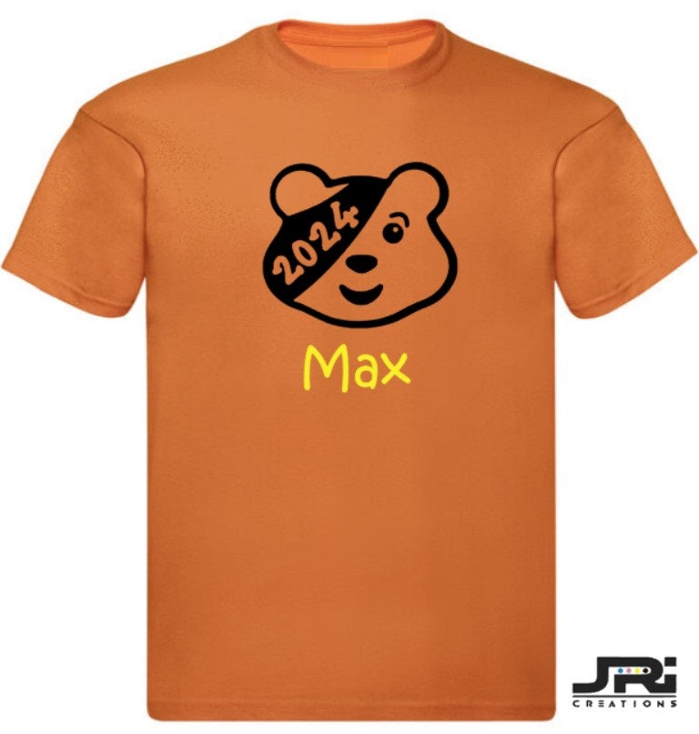 Personalised Kids/Adult T-Shirt Children In Need (Head Design)