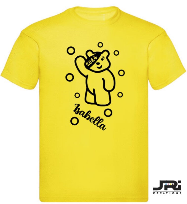 Personalised Kids/Adult T-Shirt Children In Need (Full Body Design)