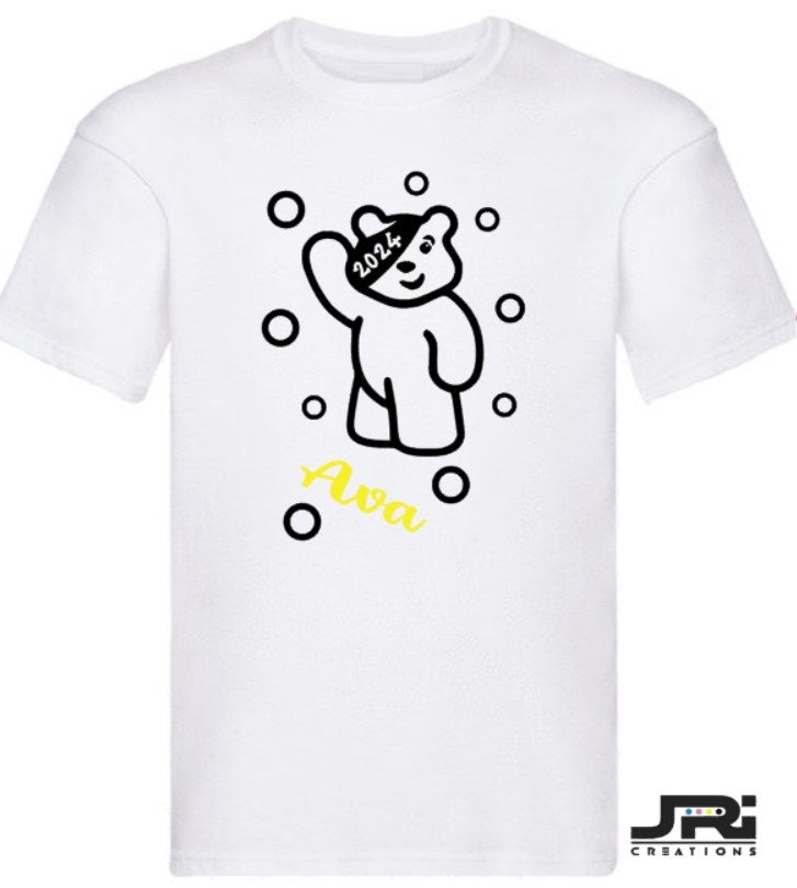 Personalised Kids/Adult T-Shirt Children In Need (Full Body Design)