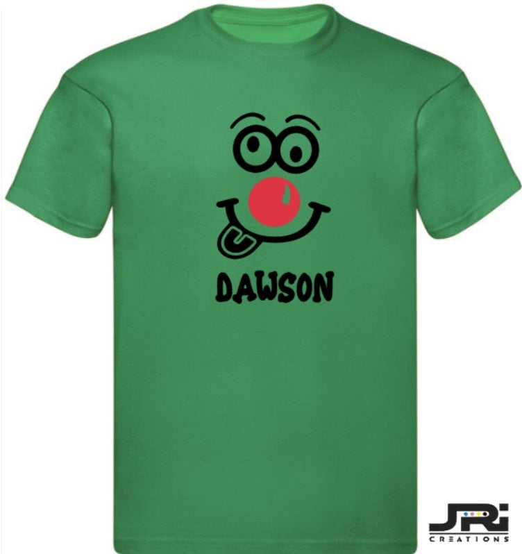 Personalised Kids/Adult T-Shirt Red Nose Day (Face Design)