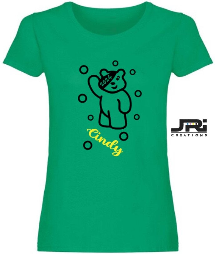 Personalised Ladies Children In Need T-Shirt (Full Body Design)