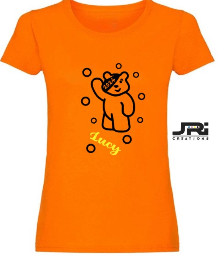 Personalised Ladies Children In Need T-Shirt (Full Body Design)