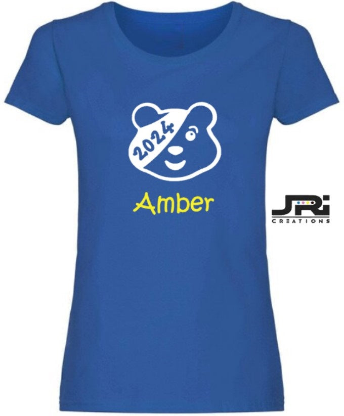 Personalised Ladies T-Shirt Children In Need (Head Design)