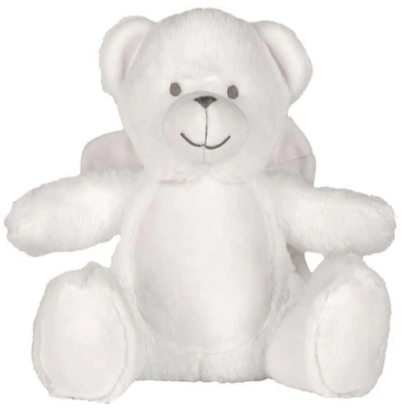 Personalised Soft Toy Plush Mumbles Print Me Teddy Bear, Printed Design Your Own 🖼️ Angel Bear