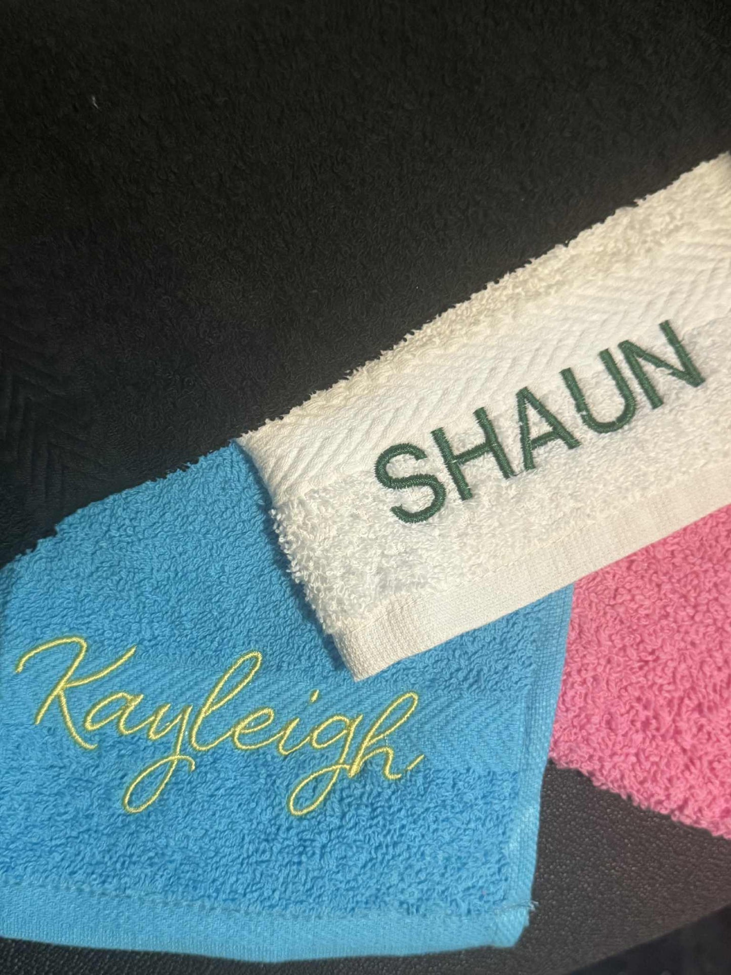 Personalised Facecloth Towel With Printed Name 2 Pack Embroidered