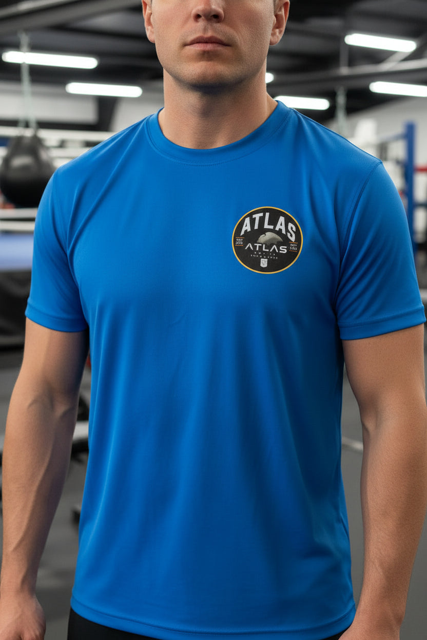 🥊 **Atlas Boxing ** 🥊 Official Merchandise Heavy Cotton T-Shirt ( Royal Blue )