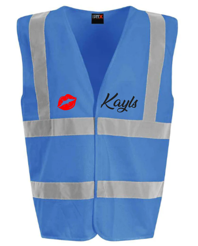 Hi-Viz Vest Waistcoat Hen Party Hen's Front & Back Print