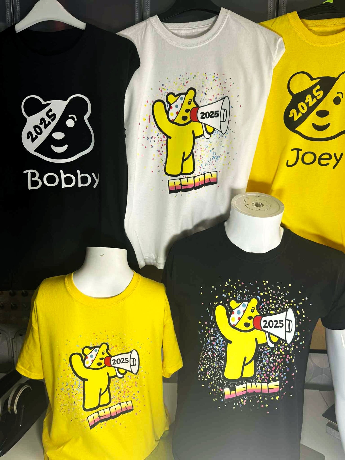 Personalised Kids/Adult T-Shirt Children In Need (2025 Head Design)