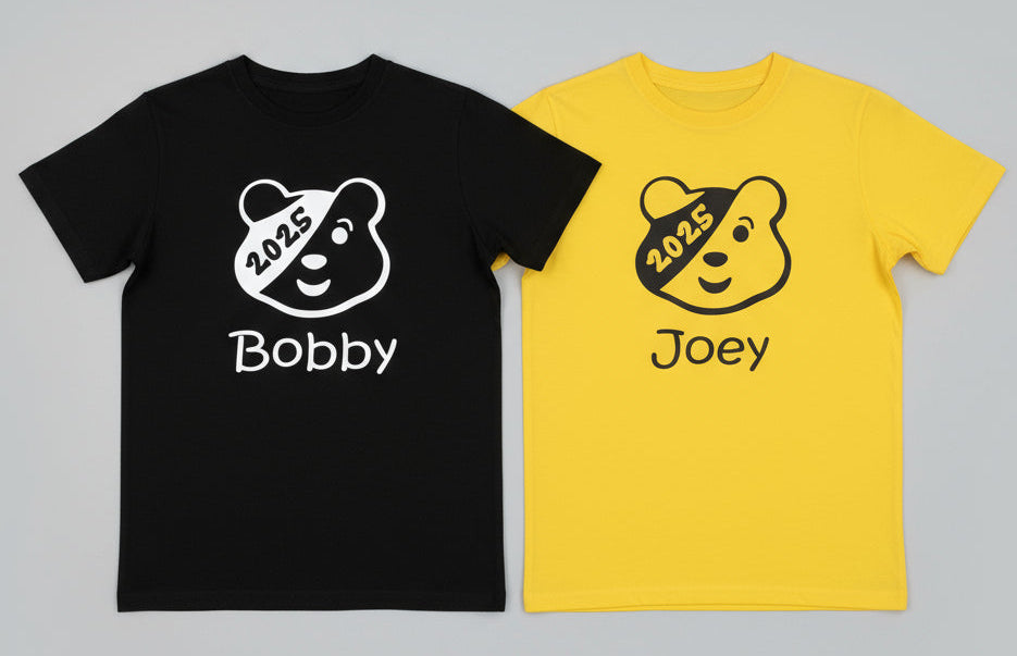 Personalised Kids/Adult T-Shirt Children In Need (2025 Head Design)