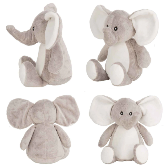 Personalised Soft Toy Plush Mumbles Print Me Teddy Bear, Printed Design Your Own 🖼️ Elephant