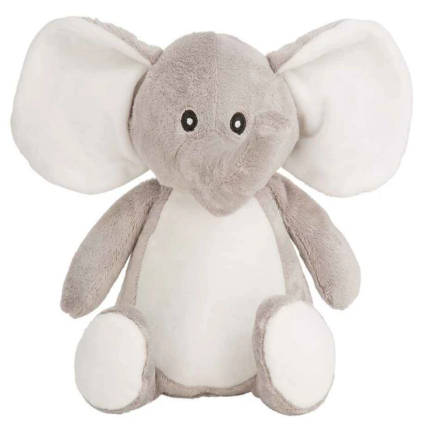 Personalised Soft Toy Plush Mumbles Print Me Teddy Bear, Printed Design Your Own 🖼️ Elephant