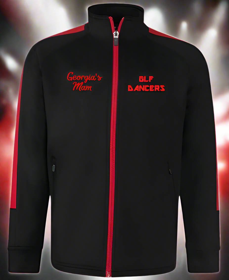 GLF Official Uniform Full Zip Jacket Black/Red Logo / Name