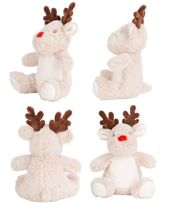 Personalised Soft Toy Plush Mumbles Print Me Teddy Bear, 💫 Merry Christmas