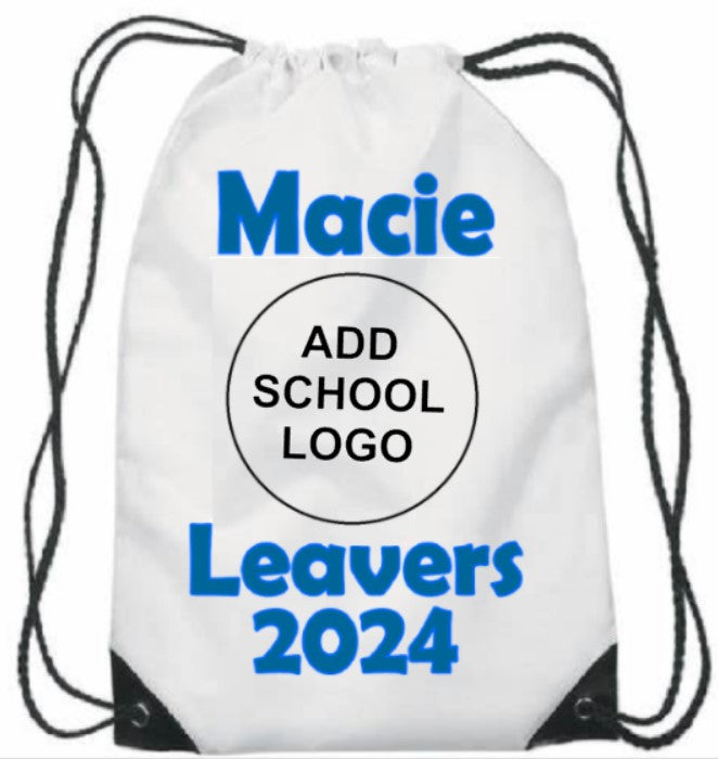School Leavers Printed Drawstring Bag