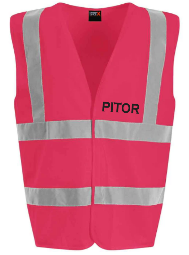 Hi-Viz Vest Waistcoat Stag Party Front & Back Print